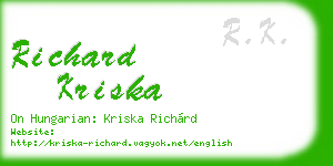 richard kriska business card